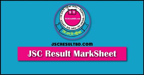 JSC Result 2018 Marksheet with Number .